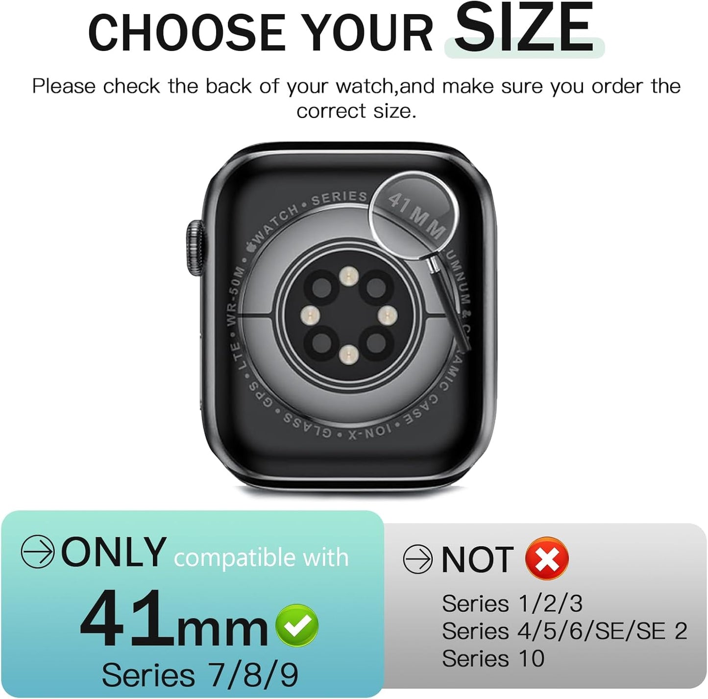 JR.DM 41mm 2 Pack Hard PC Case with HD Tempered Glass Screen Protector for Apple Watch Series 9/8/7, Slim Guard Bumper Full Coverage Protective Anti-Scratch Face Cover for iWatch, Clear+Clear