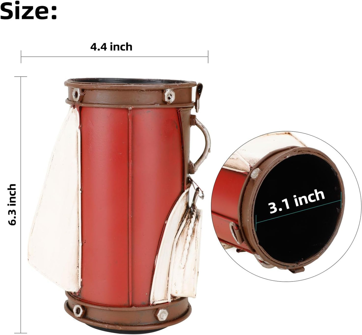 Roykaw Golf Pen Holder for Men Women, Office Desktop Organizer, Perfect Presents, and Golf Office Decor for Friends/Teachers/Children/Customers-Red