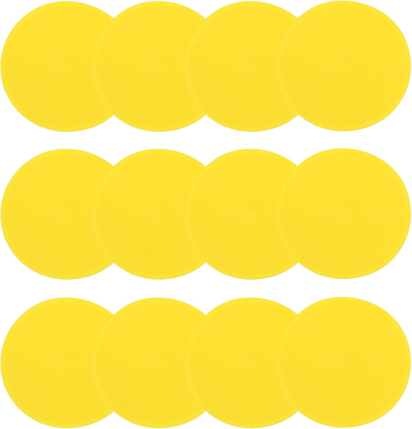 PATIKIL 9 Inch Poly Spot Markers, 12Pcs Non Slip Rubber Floor Dots with Storage Bag Flat Agility Cones for Sports Training Basketball Football