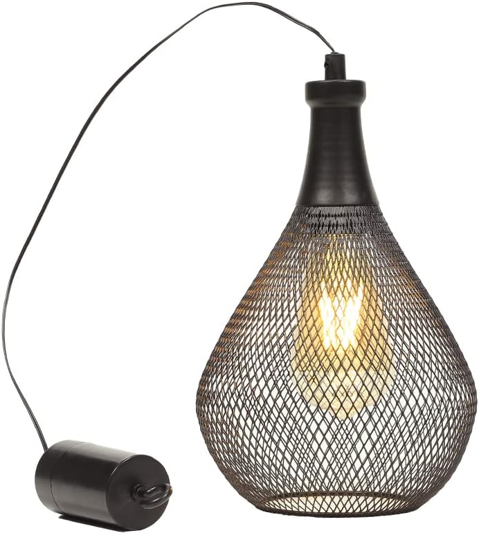 JHY DESIGN Hanging Lamp Battery Operated Cordless Hanging Light Great for Parties Patio Events for Indoors Outdoors(Teardrop Shape)