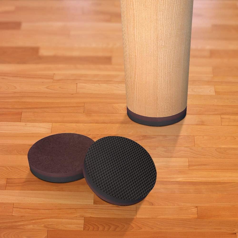 Yelanon Non Slip Furniture Pads -12pcs 3’’ Furniture Grippers, Non Skid for Furniture Legs,Self Adhesive Rubber Feet Furniture Feet, Anti Slide Hardwood Floors Protectors for Keep Couch Stoppers