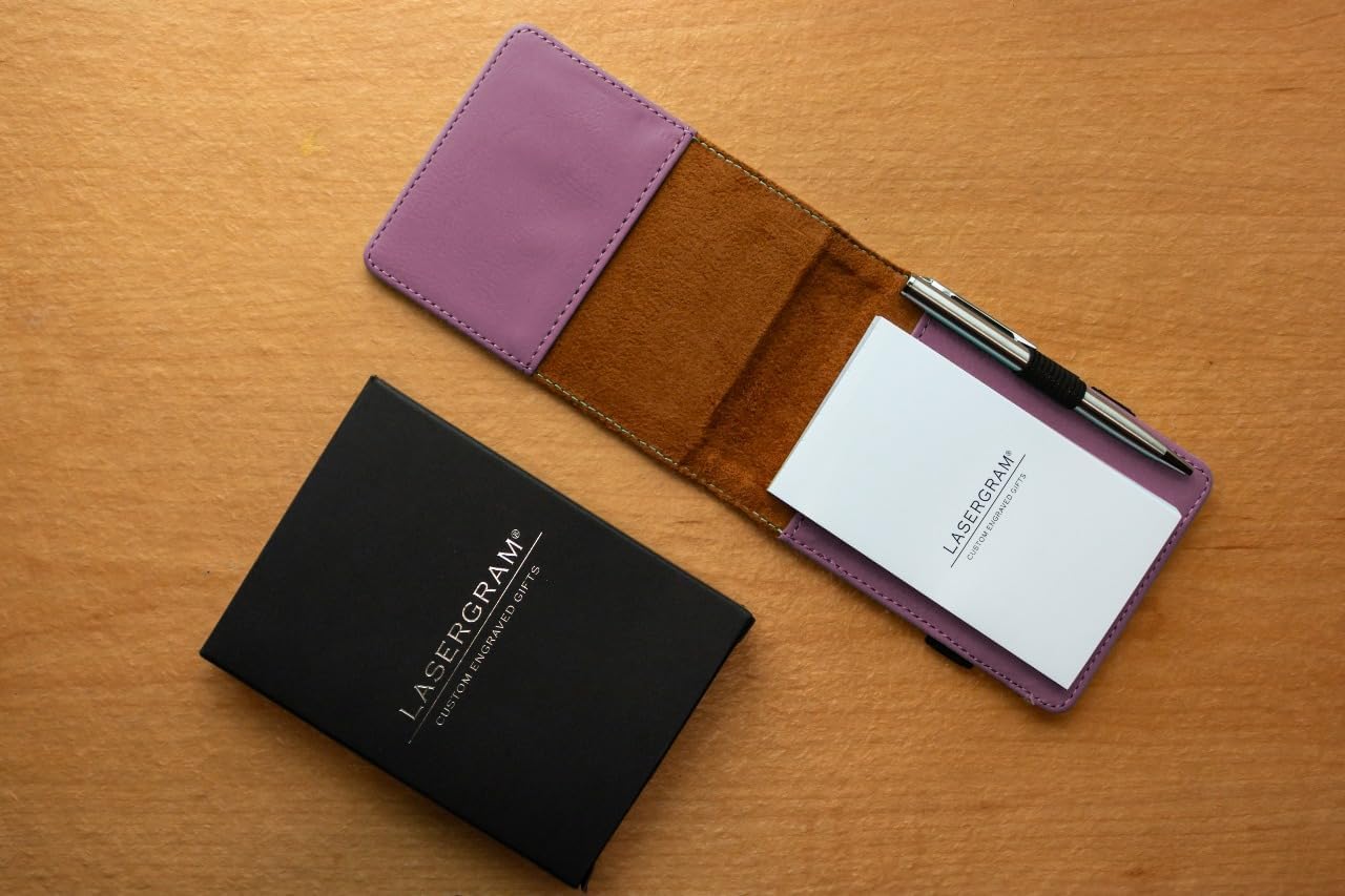 LaserGram Mini Padfolio with Notepad and Pen, Golfer Golfing, Personalized Engraving Included (Pink)