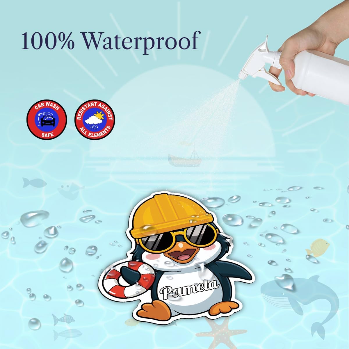 Personalized Name Cute Penguin Cruise Door Magnet Large Size - Custom Text Cruise Ship Sign, Magnetic Decoration, Funny Magnet for Cabin Door, Family Vacation, Travel - Waterproof, Reusable