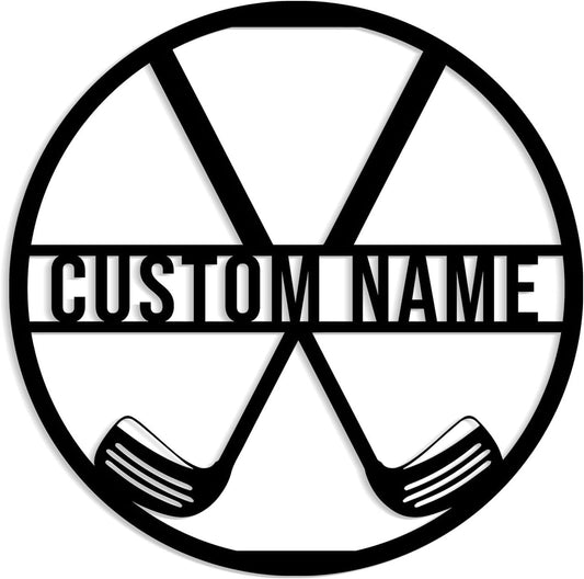 Custom Golf Metal Signs, Personalized Signage Wall Art Decor, Golfer Name Signs, Golf Metal Home Decor, Golf Club Signs (Style-1)