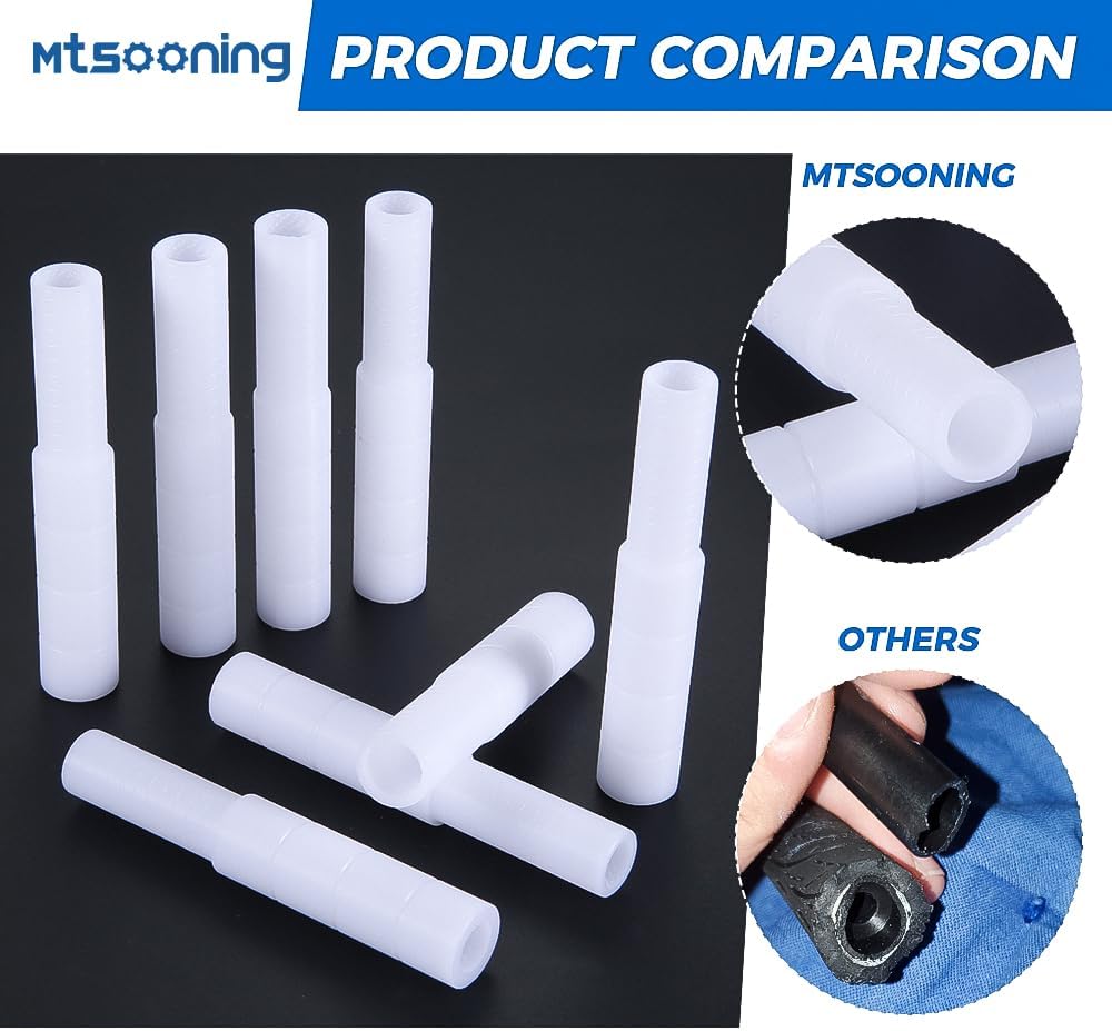 Mtsooning White Universal Golf Club Extender,12.63mm/0.50inch Golf Club Steel Shaft Extender,20PCS Universal Golf Club Steel Shaft Extension Repair Equipment for Wood Putter