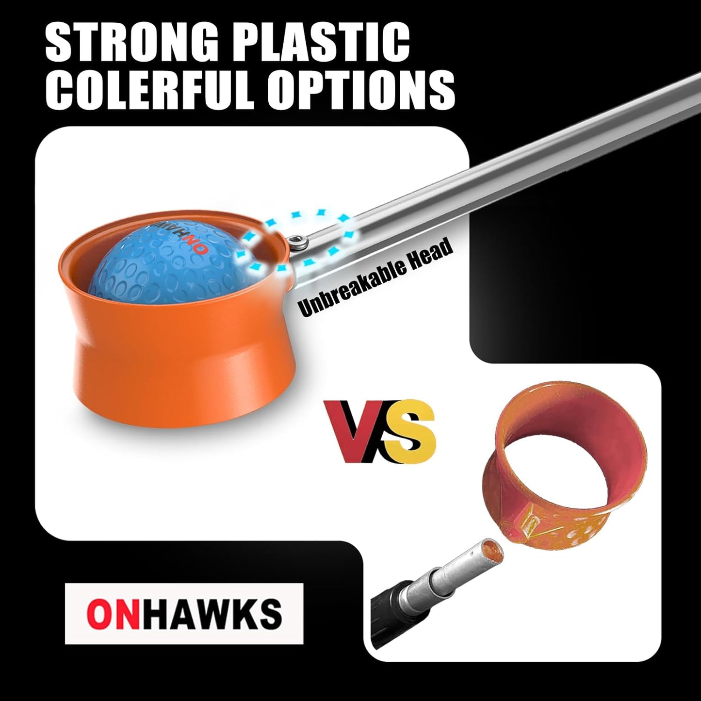 Golf Ball Retriever for Water,Telescopic 12Ft/9Ft Stainless Steel Shaft Two-Sided Easy Pick Up Balls,Unbreakable Head Retriever Tool Golf Accessories Golf Gift for Men