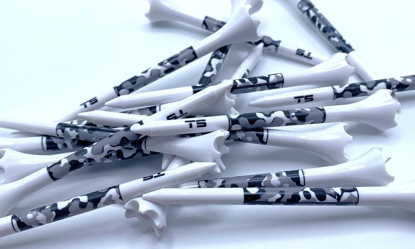 TRUESTRIKE Premium USA Golf Tees – 3¼" or 2¾" Durable Plastic Performance Tees (100 Pack) – Made in USA – Bulk Value Pack