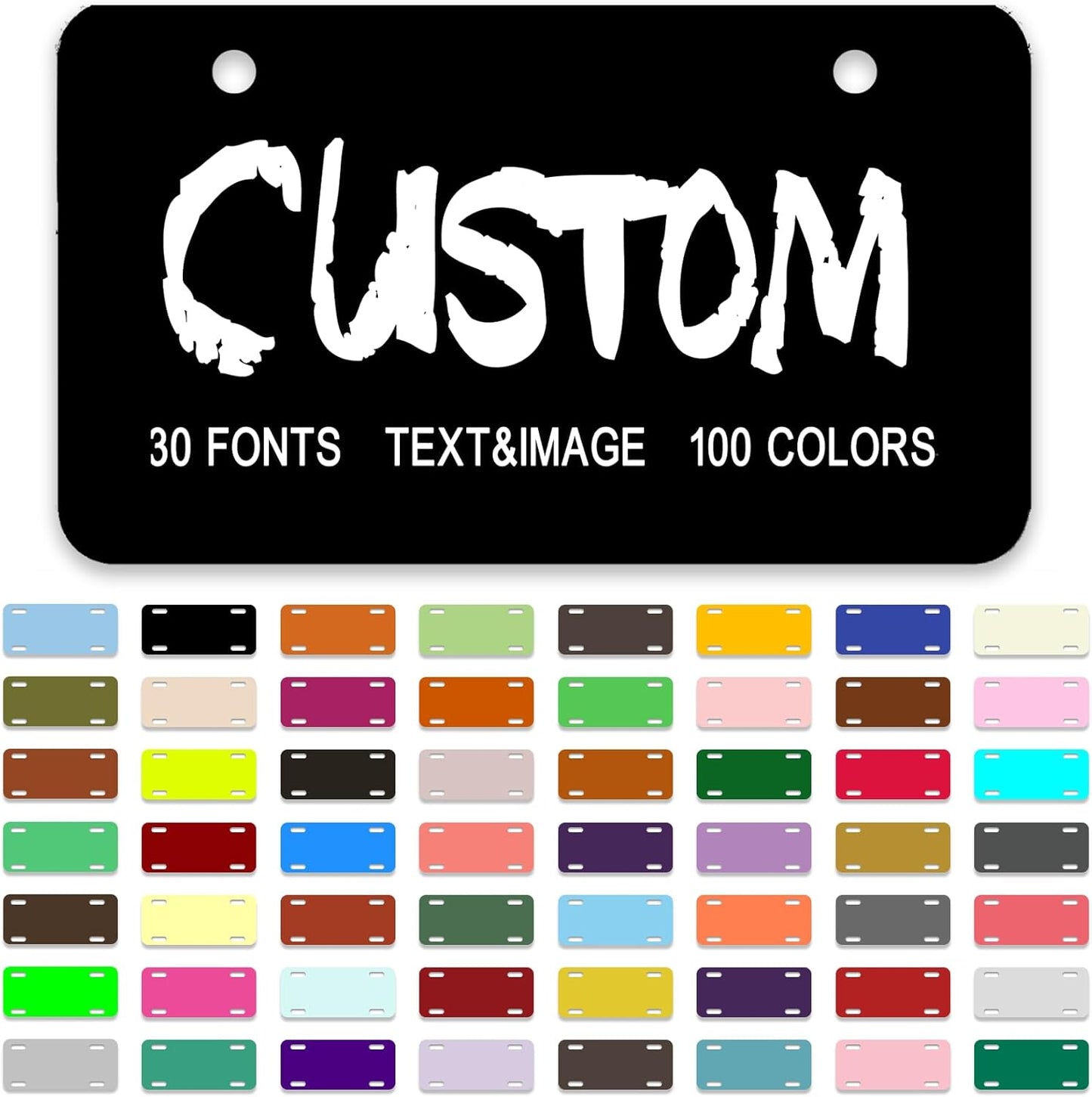 Custom License Plate,4x2 Inches Front License Plate,Thick Rust-FreeCustom Car Tags,Personalized License Plate for Kids Bike | Toy Car | Keychain