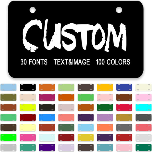 Custom License Plate,4x2 Inches Front License Plate,Thick Rust-FreeCustom Car Tags,Personalized License Plate for Kids Bike | Toy Car | Keychain