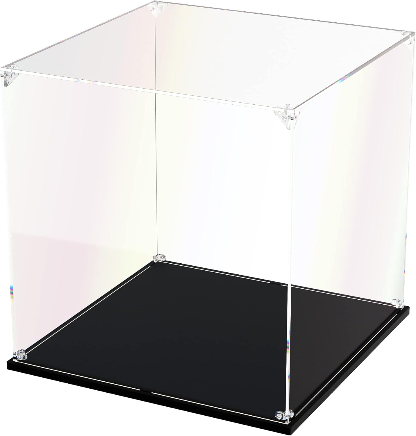 Clear Acrylic Display Case, Self-Assemble Showcase for Collectibles, Action Figures, Dolls, Toys - Alternative Glass Box for Commemorative Gifts (11x11x11 inch, 28x28x28 cm)