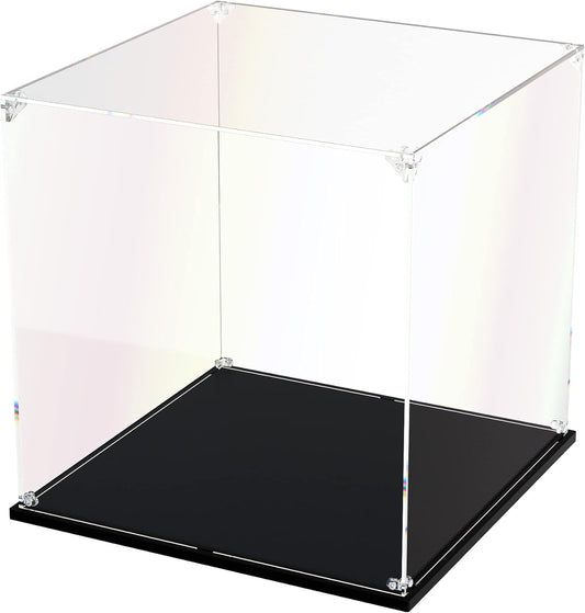 Clear Acrylic Display Case, Self-Assemble Showcase for Collectibles, Action Figures, Dolls, Toys - Alternative Glass Box for Commemorative Gifts (11x11x11 inch, 28x28x28 cm)