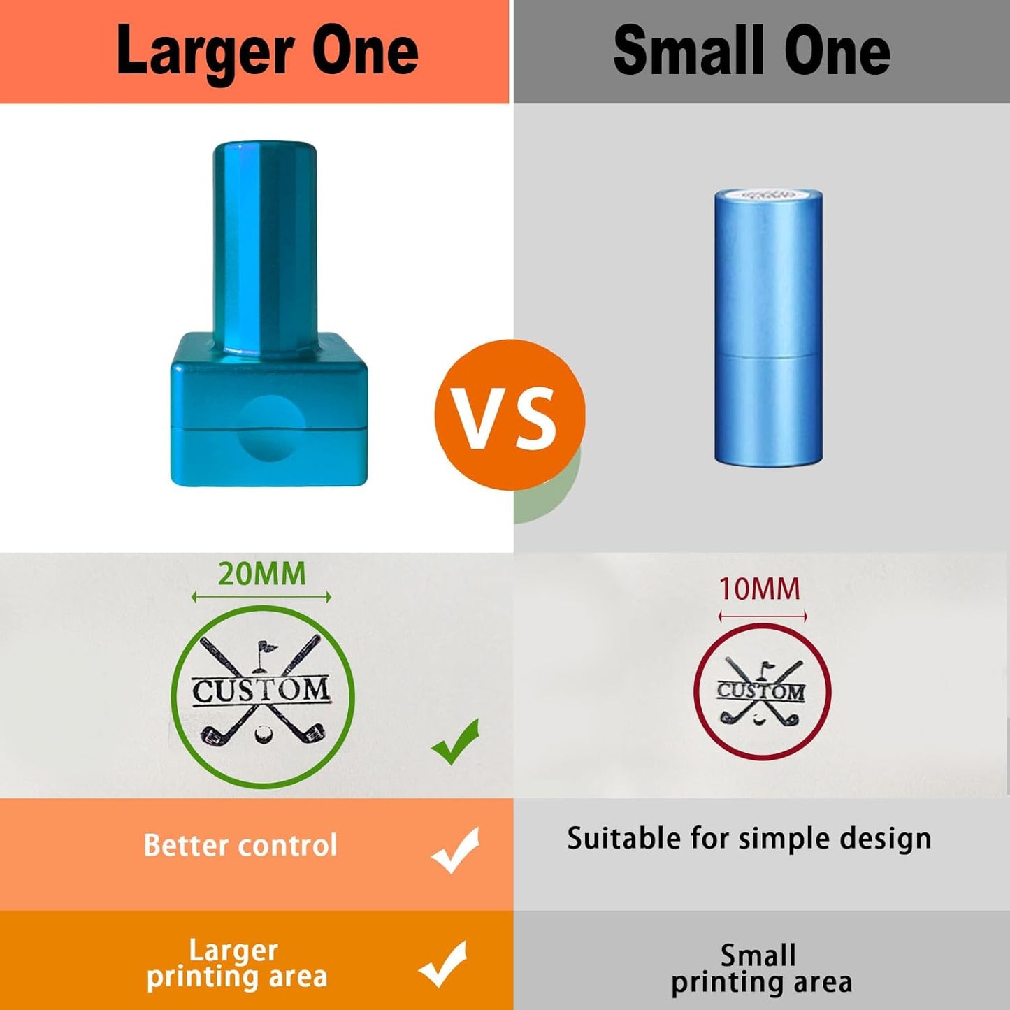 Custom Golf Ball Stamp, Personalized Golf Ball Marker Stamp with Waterproof Ink, Customized Name Stamp with Your Logo, Initial, Name, Golf Ball Stamper, Gifts for Men Dad Husband Business (Design-05)