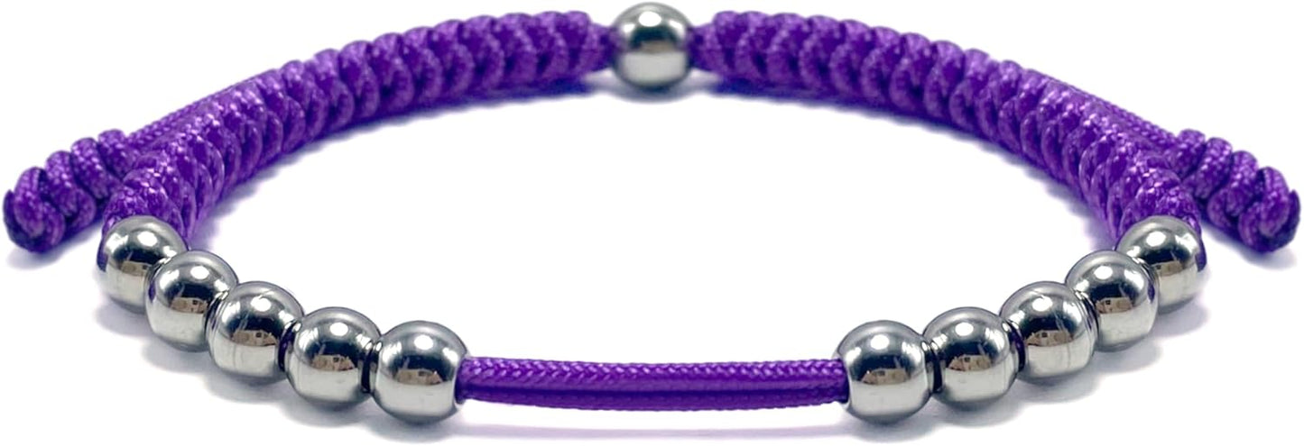 LAMIBEE Premium Golf Stainless Steel 10 Bead Score Counter Bracelet, Golf Stroke Count Bracelet, Resizable Easy Adjust Golf Round Scoring Tracker, Durable Stylish Golf Accessory