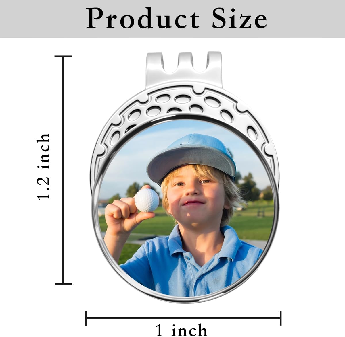 Personalized Golf Ball Marker Hat Clip – Custom Magnetic Marker with Your Photo, Name, Logo or Initials – Unique Golf Gift for Men, Dad, Coach, Golfer
