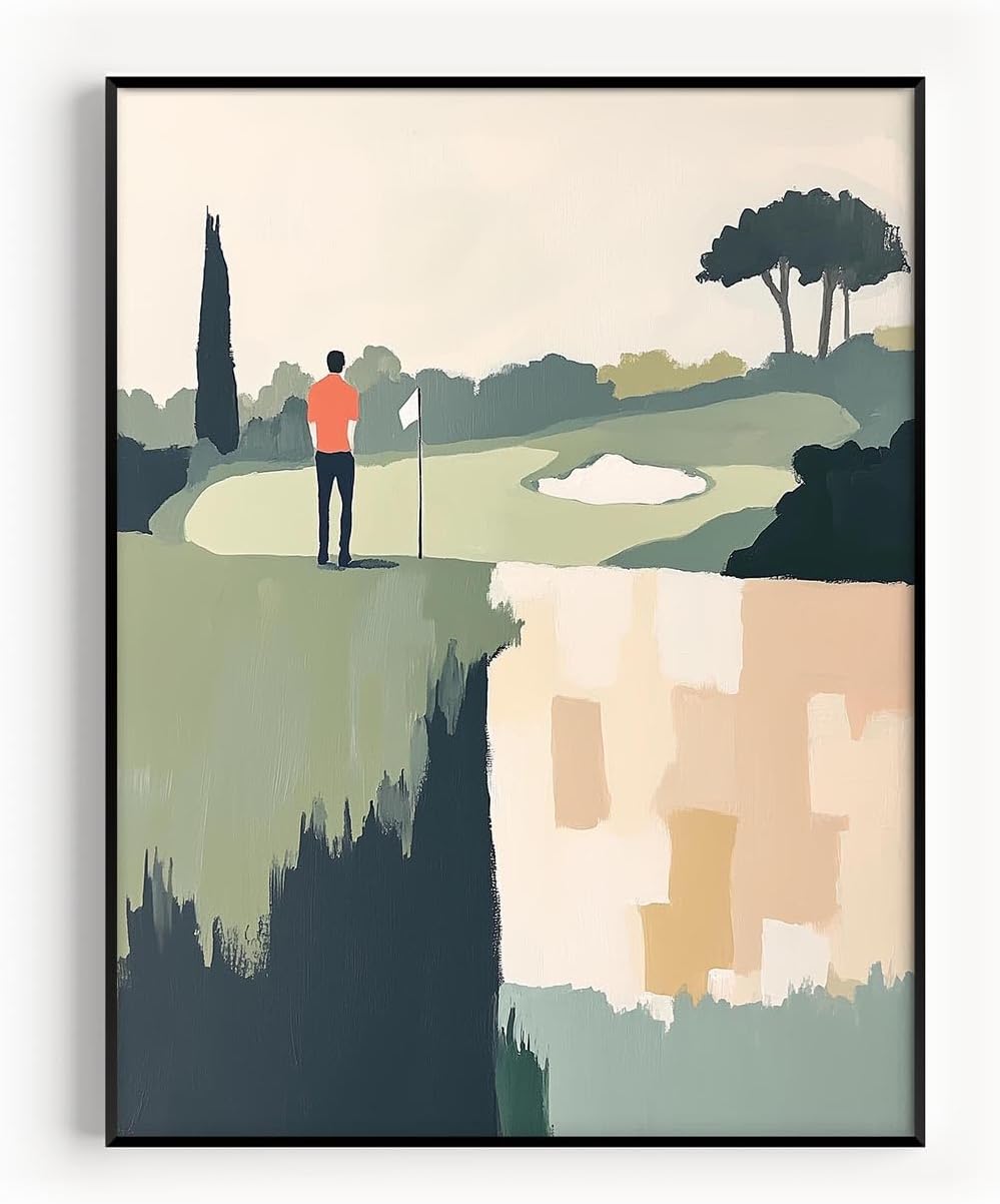 Golf Impressionist Art Print Posters - Premium Giclee Fine Art Prints - Sporty and Sophisticated Home Decor Posters, Golfer Art Prints for Home and Office Decor - Vintage Aesthetic, Ready to Frame