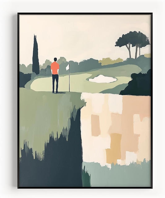 Golf Impressionist Art Print Posters - Premium Giclee Fine Art Prints - Sporty and Sophisticated Home Decor Posters, Golfer Art Prints for Home and Office Decor - Vintage Aesthetic, Ready to Frame