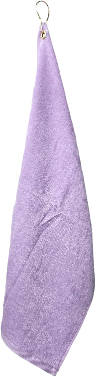 Cotton Golf Bag Towel with Clip (Lavender)