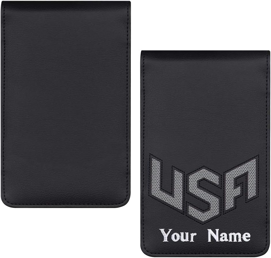 Golf Scorecard Holder & Yardage Book Cover, Golf Accessories Black Premium Leather Yardage Book Holders Cover
