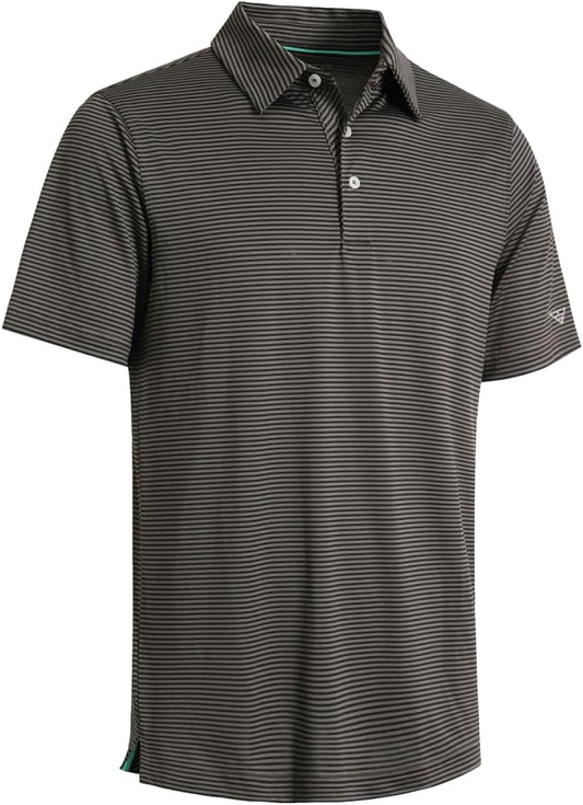 Golf Shirts for Men Dry Fit Short Sleeve Print Performance Moisture Wicking Polo Shirt