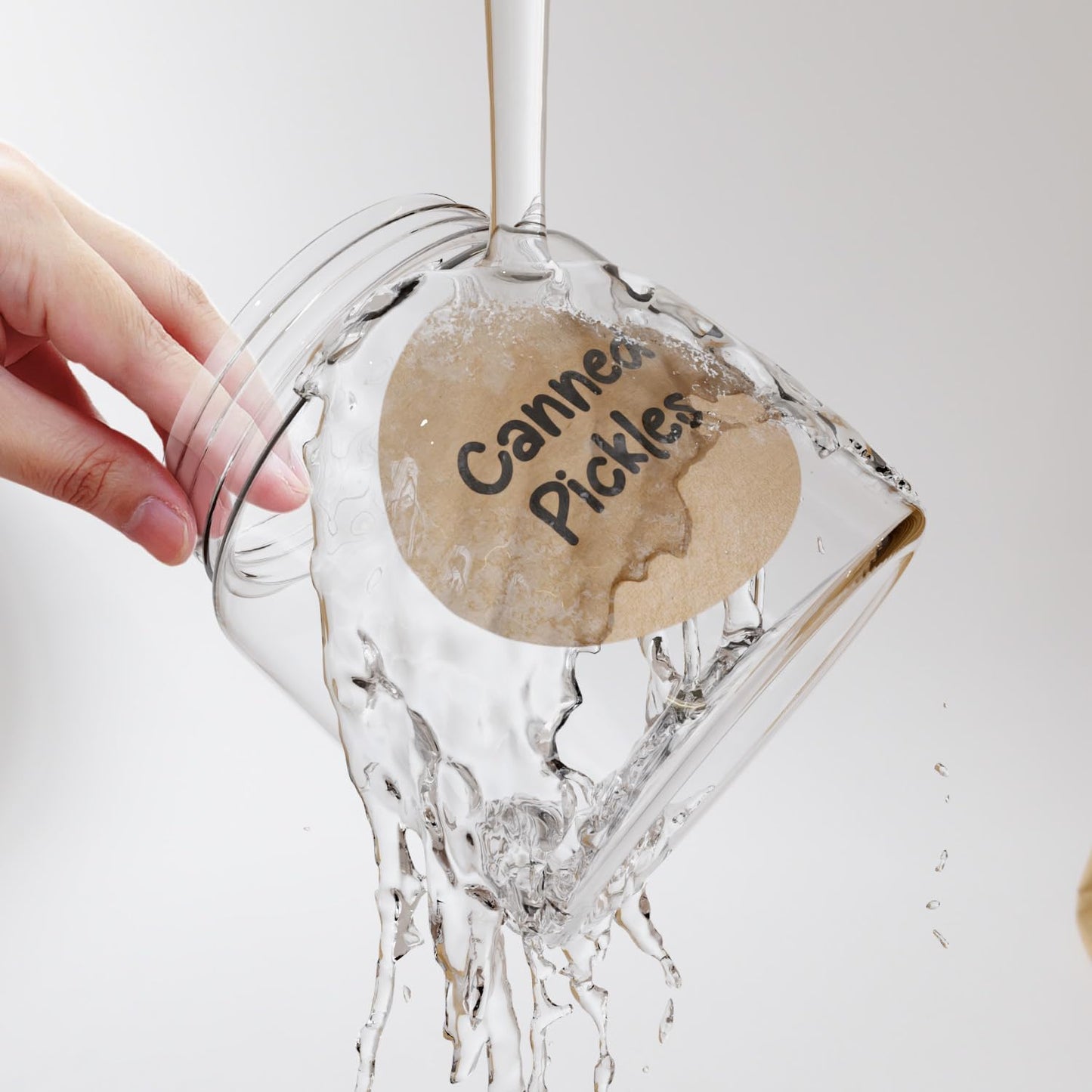 MESS Dissolvable Canning Labels – 200 Kraft 2.5" Removable Mason Jar Stickers for Jars, Containers, Homemade Jam, and Food Storage