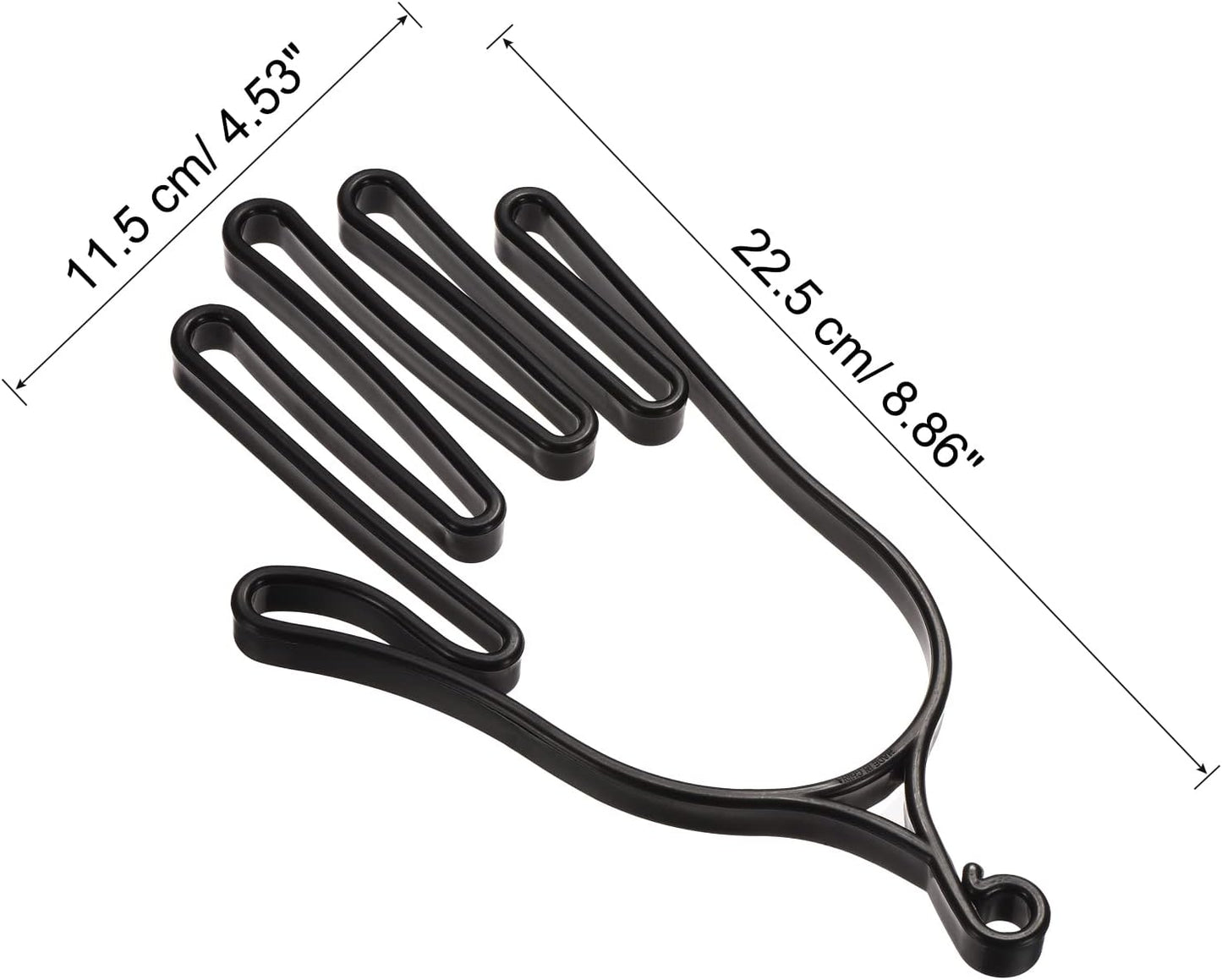 PATIKIL Golf Gloves Stretcher, 4 Pack Plastic Keeper Support Rack Holder Dryer Hanger Frame for Sports Gloves Maintenance, Black