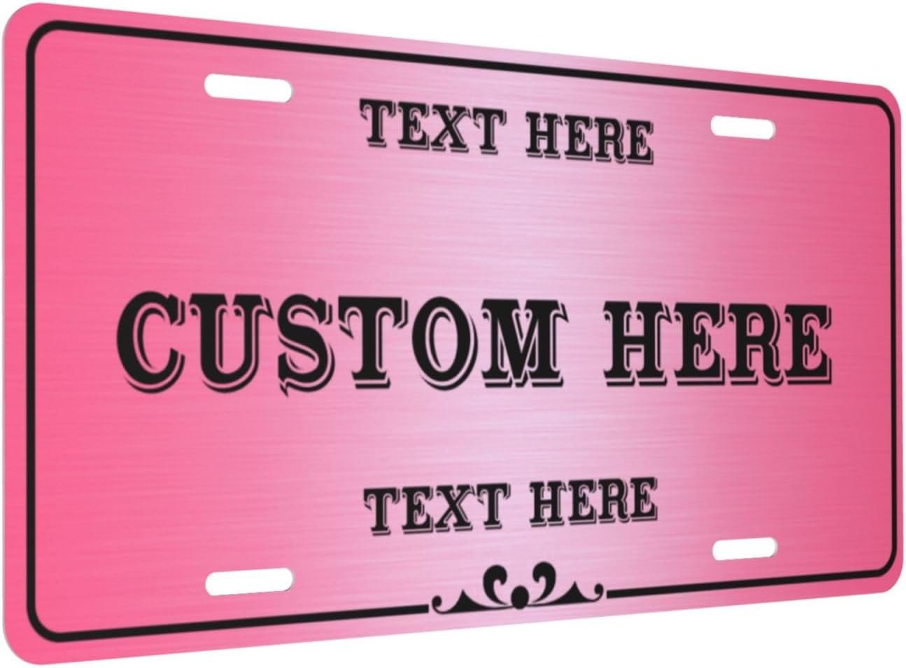 Custom Personalized Text Image Photo Design Customized Tag Aluminum License Plates for Front of Car 6x12 Inch-19