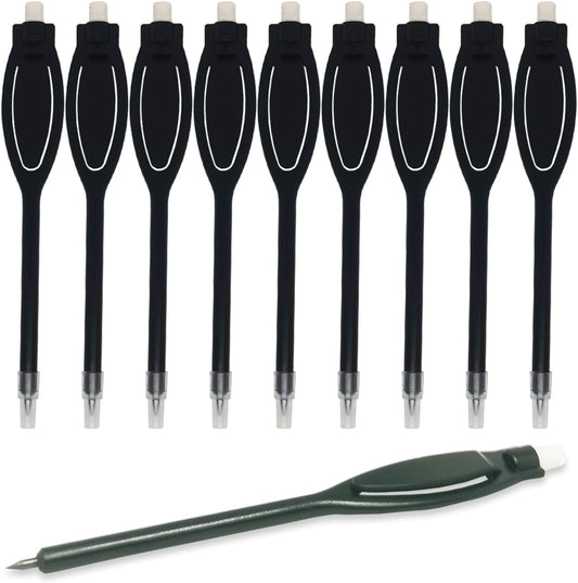 Adhere 50pcs plastic golf pencils with eraser clips scoring pencils for golf events,wedding, company meetings Children's drawing (Black 50pcs)