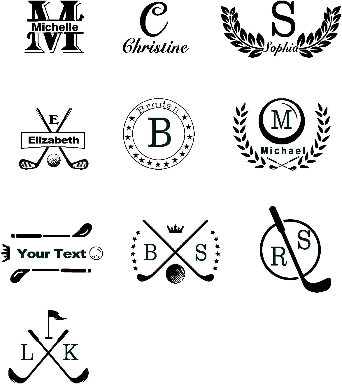 Custom Golf Ball Stamp, Personalized Golf Ball Marker Stamp with Waterproof Ink, Customized Name Stamp with Your Logo, Initial, Name, Golf Ball Stamper, Gifts for Men Dad Husband Business (Design-02)