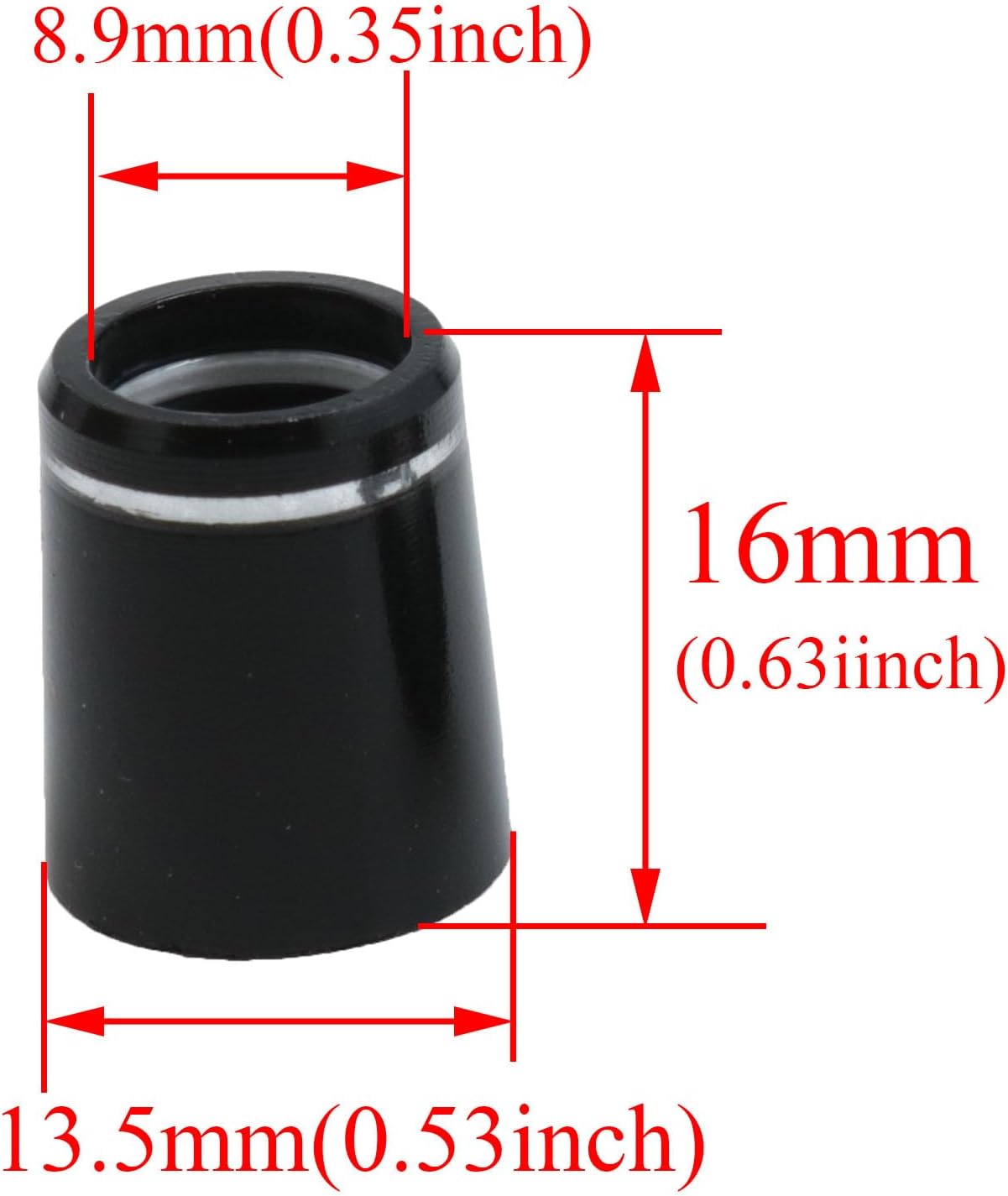 yukata Black Golf Club Ferrules 0.350inch Ring Tapered Ferrules Golf Club Parts for Most Brands of Irons and Carbon Clubs 10PCS