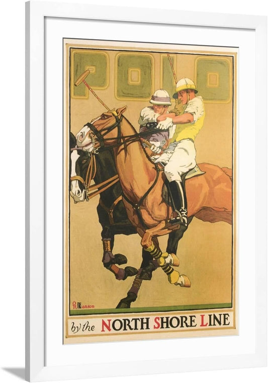 ART.COM Wall Art Print Polo Poster on White Frame, 32" x 44"