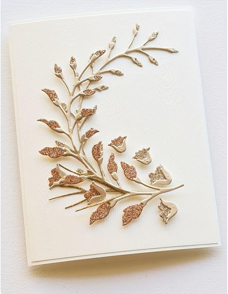 Flowers Metal Cutting Die for Scrapbooking - Cut Stencils for DIY Scrapbook Photo Album Decorative Paper Card, Card Making Supplies, Stencils & Crafting Die Cut (Lily 5.4 x 4.2 in)