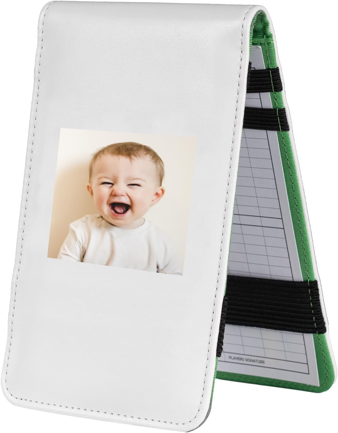 Golf Scorecard Holder & Yardage Book Cover, Golf Accessories Black Premium Leather Yardage Book Holders Cover