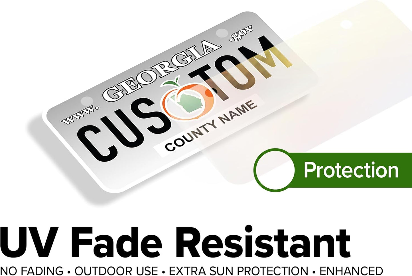Mini License Plates, Personalized License Plates, Custom for Car, Bikes, ATV, Kids Car, Golf Cart, Jeep, 2x4 Inch, Rust-Free Fade Resistant Aluminum, USA Made by My Sign Center (Georgia)