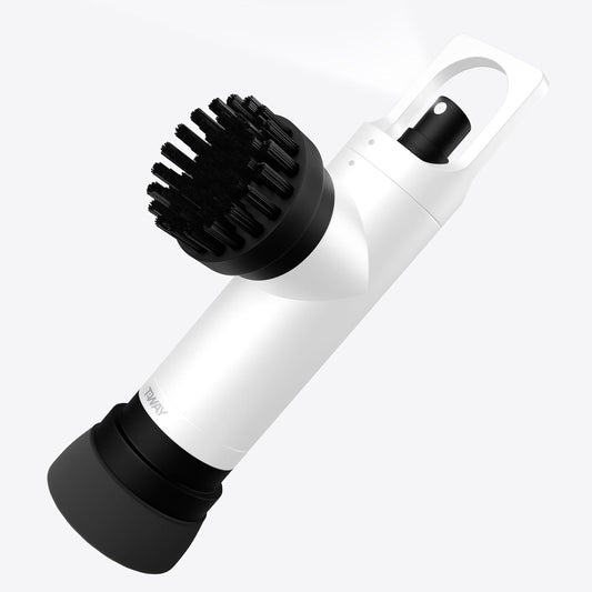 Golf Club Brush Cleaner with Water Spray Bottle and Sponge - Clean Golf Clubs Golf Balls Shoes All at Once - Heavy Duty - Golf Cleaning Device - Golf Accessories- USA Company (Pearl White)