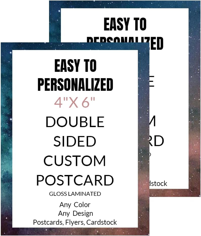 Custom Postcards with Design Personalized Postcards Add Photo/Text/Logo Print Your Own Postcards, Invitations, promotional， Announment Cards, Thank You Cards,2 Sided Thick Gloss Card Stock-200Pcs