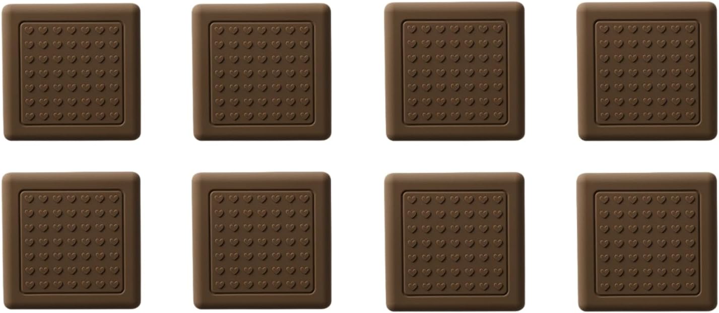 8 Pack Anti-Slip Cutting Board Stabilizer Pads Cutting Board Feet, Self-Adhesive Waterproof Rubber Feet for Furniture, Non-Marking Grips for Chopping Blocks, Shock-Absorbent, Noise Reducing (Square)