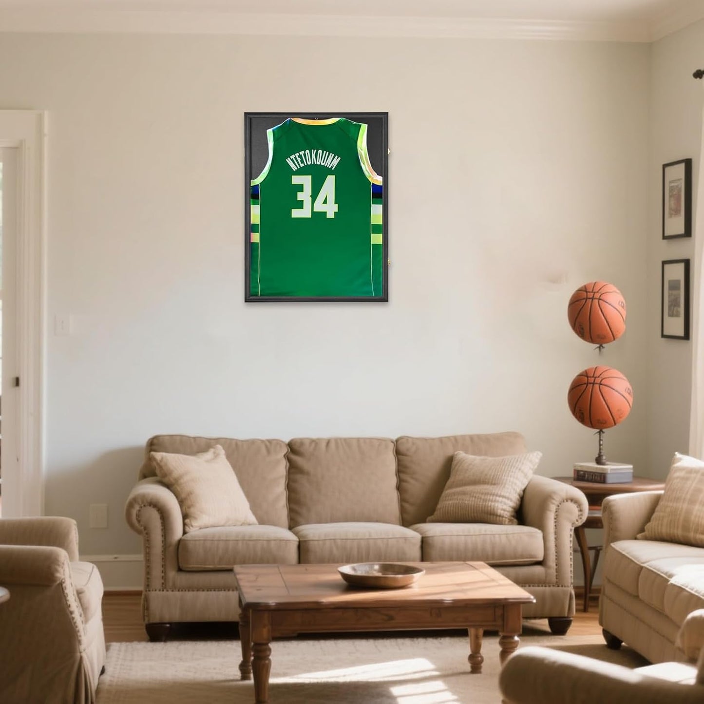 IHEIPYE Jersey Frame Display Case 4 Pack - Large Sport Jersey Shadow Box with UV Protection Acrylic for Baseball, Basketball, Football, Soccer, Hockey, Shirt and Uniform