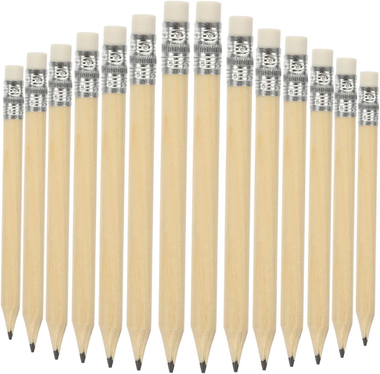 VILLCASE 100pcs Half Pencils Eraser Short Writing Pencils Mini Golf Bulk for Artists