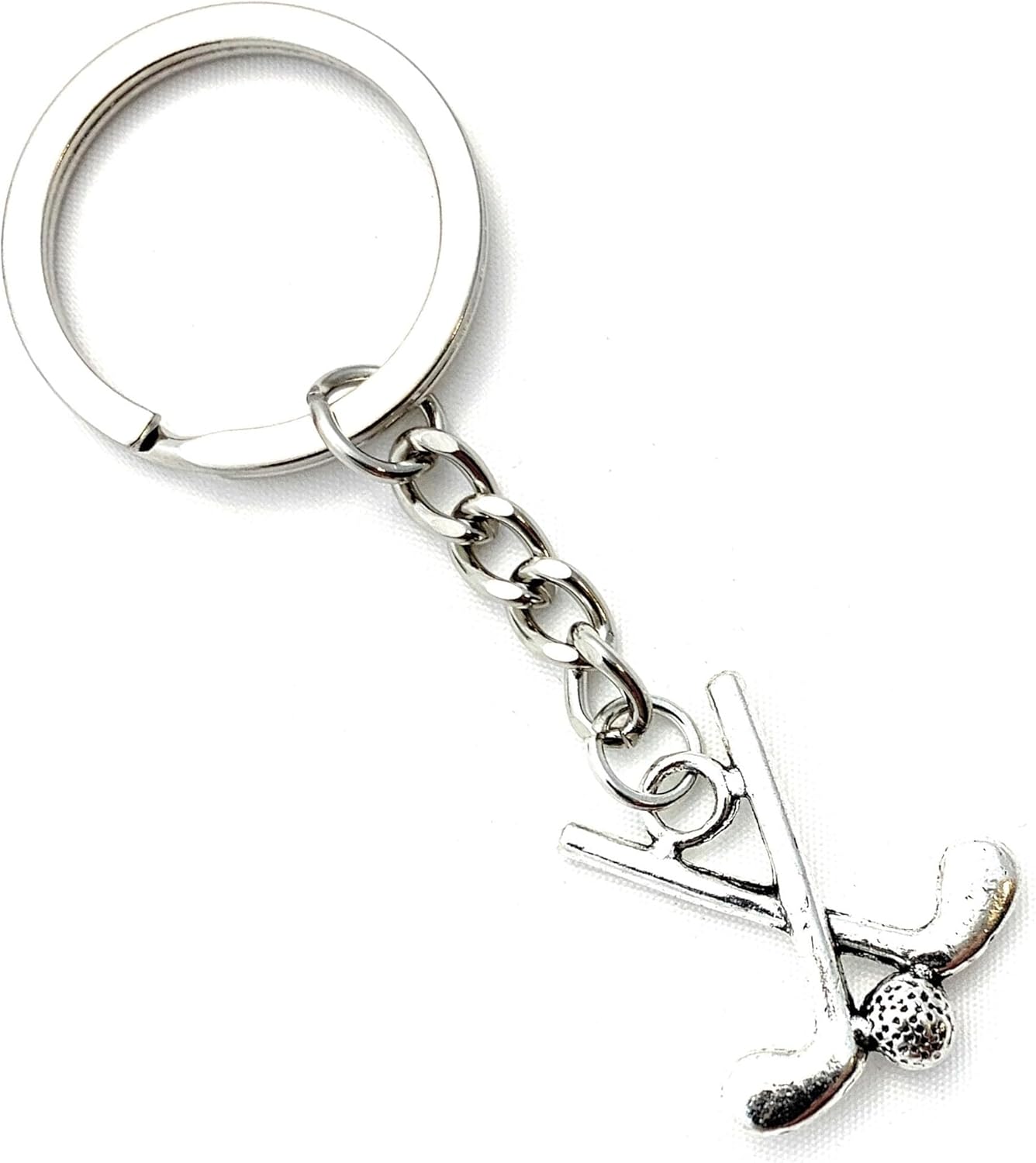 Smiling Wisdom - 10 Bulk Gifts - Wisdom From Golf 3.5x5in Cards & Keychains - Women Men Employees Staff - 30pcs - Silver Club Charms