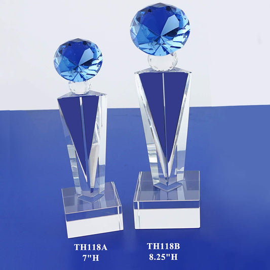 Optical Crystal Glass Diamond Trophy Awards Recognition Achievement Reality Personalized Custom Laser Etched Engraving Trophy