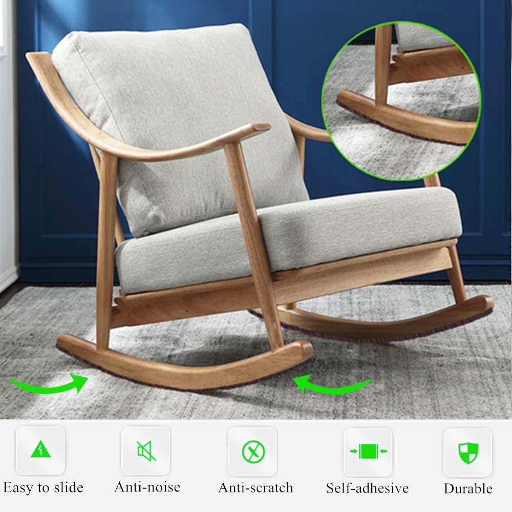 Felt Strips 10Pieces Pack 1x 6 Inches Self Adhesive Brown Furniture Felt Strips Anti Scratch Heavy Duty 5mm Thick Floor Protector for Rocking Chair for Hardwood Floor