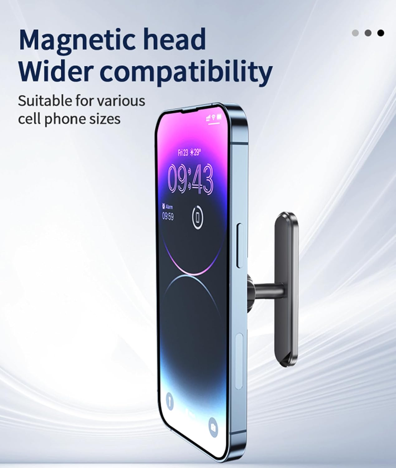 NB+ Magnetic Golf Cart Phone Holder – Strong N52 Magnet Mount for iPhone 16 15 14 13 12 MagSafe, 360° Rotation, No Installation – Golf Accessories for EZGO, Club Car, Gift for Golfers Men Women