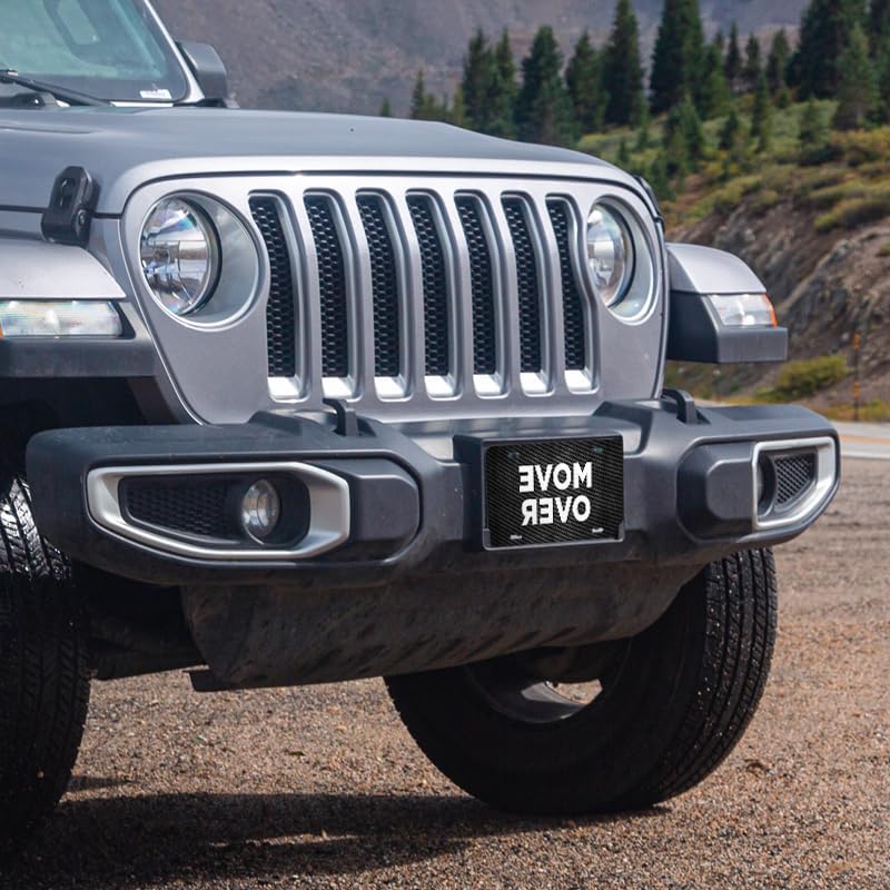 Unique Vanity License Plates | 16 Individual Designs | 3 Sizes (Automobile, Golf Cart, Motorcycle/Bike) | Made in U.S.A. | Custom Car Tags (Move Over, Motorcycle/Bike (6" x 3"))