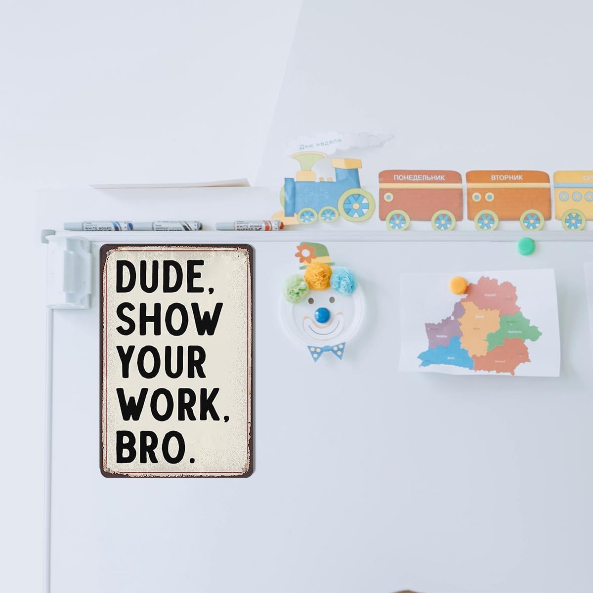 Math Teacher Gift - Funny Math Teacher Gifts, Classroom Decorations and Teacher Desk Decor, Teacher Sign for Classroom, Ideal Gifts for Math Teachers, 8x12 Inch Tin Sign