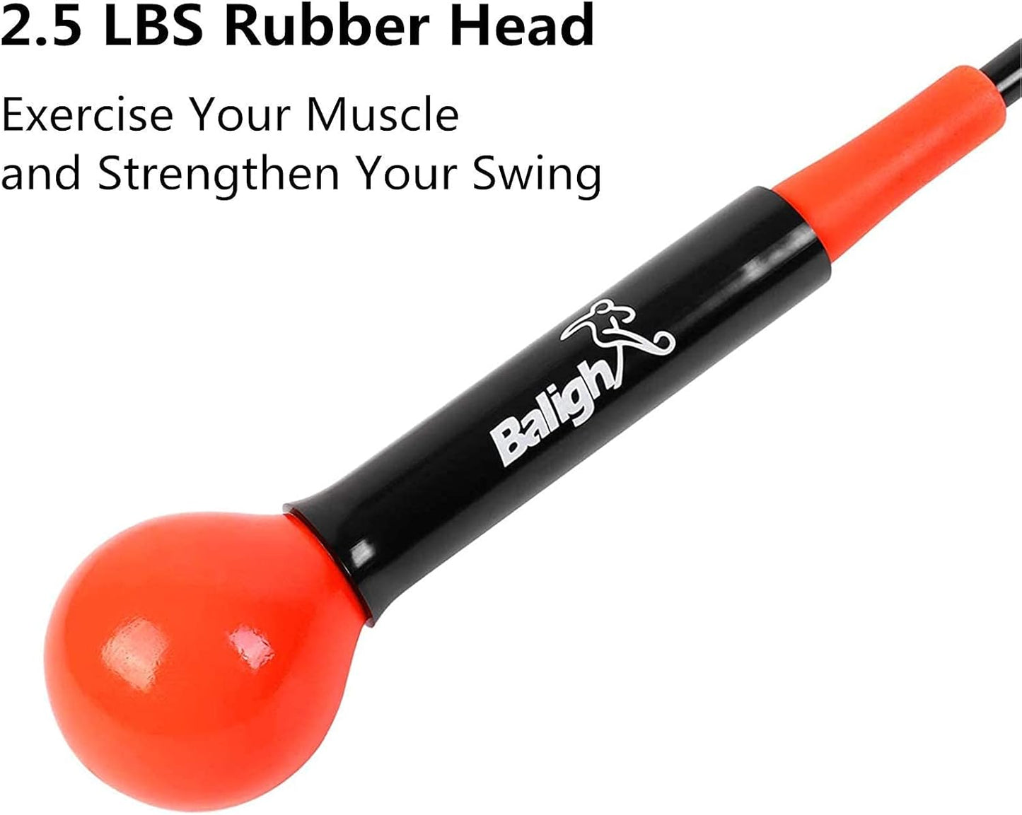 Golf Swing Trainer Aid 48"/40" Warm-Up Stick for Strength Flexibility Tempo Training Golf Practice Aid with Weighted Head Swing Corrector for Men Women