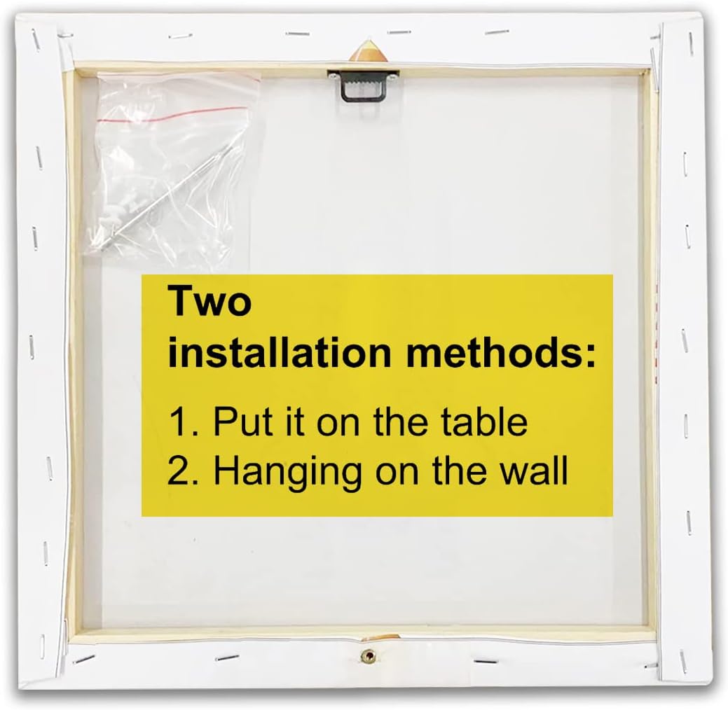 Weekend Forecast Golf Canvas Prints Wall Art Decor Desk Sign Golfing Poster Painting Framed Artwork 8 x 8 Inch Rustic Home Office Shelf Wall Decoration Gift for Golf Lover Golfer (Pack of 2)