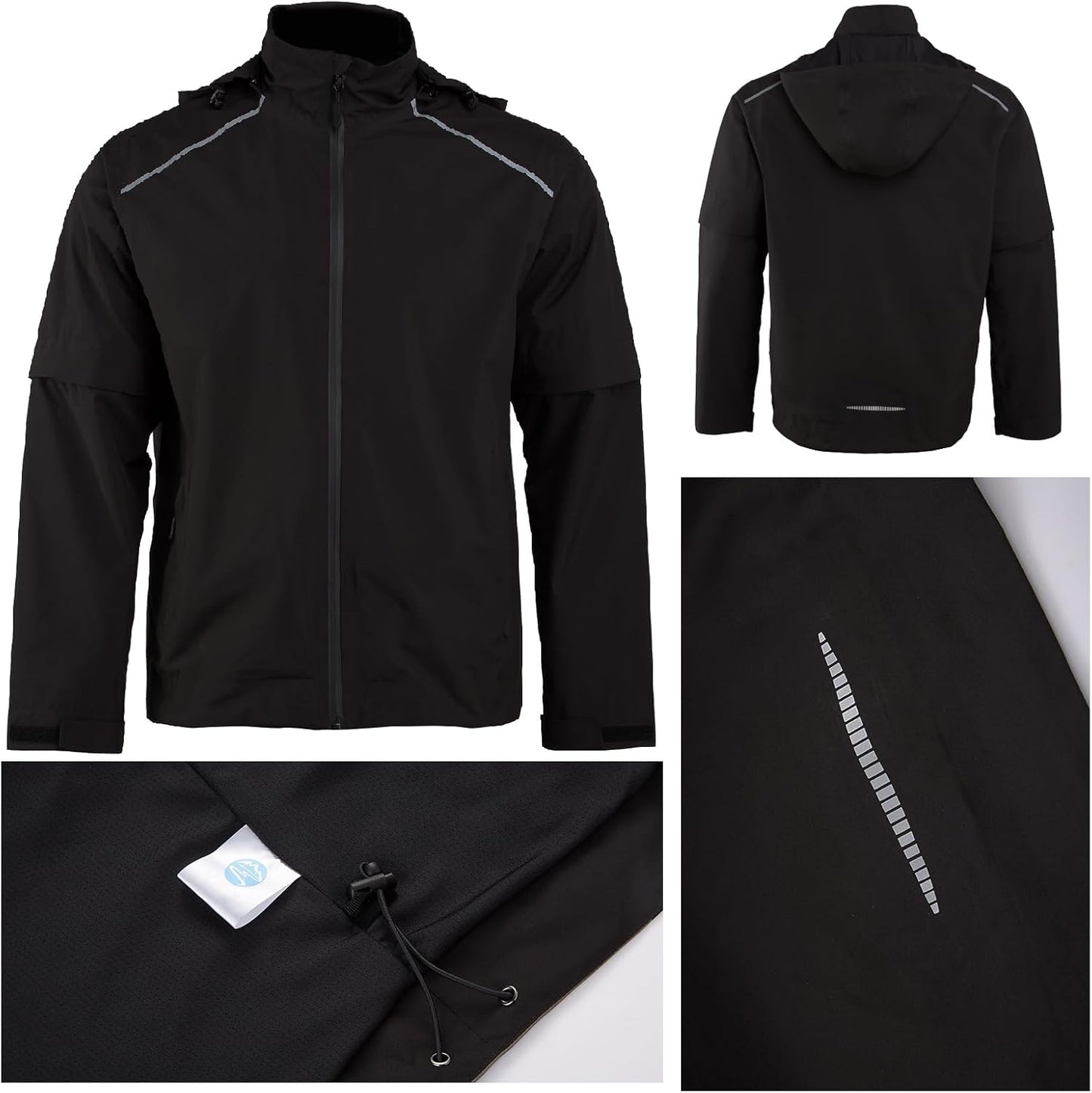 K.E.J. Golf Rain Jacket for Men Waterproof Raincoat Lightweight Jacket Golf Suit for Hiking Cycling Running Camping Traveling