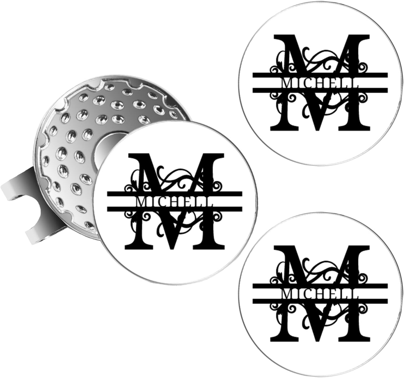 Personalized Golf Ball Markers with Hat Clip