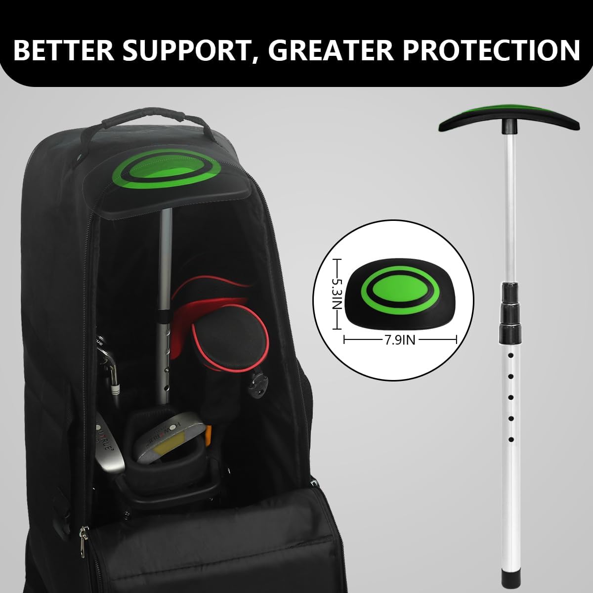 Golf Travel Bag Support System, Golf Club Travel Protection Kit