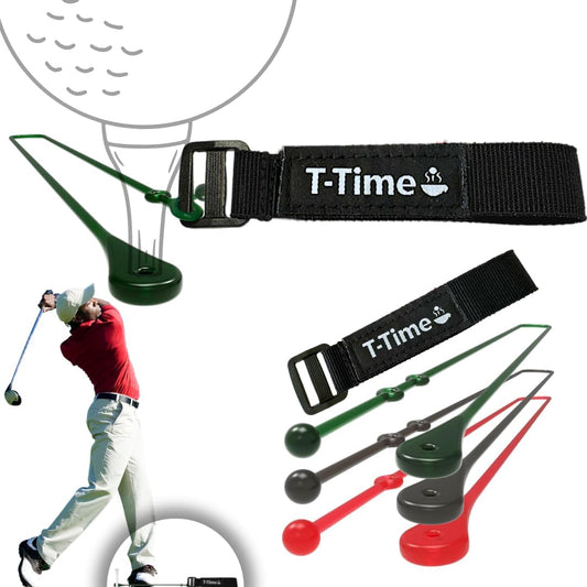 T-Time® Golf Tee Anchor Leash for Driving Range & Simulator Practice, New 2025 Improved Design, Indoor/Outdoor Use.
